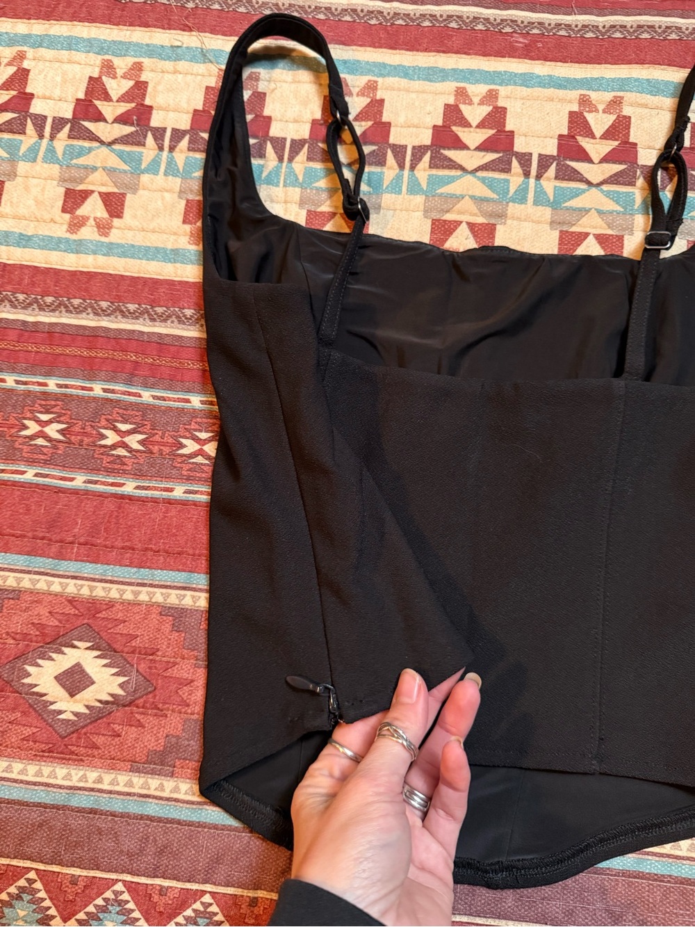 Abercrombie & Fitch Black Square-Neck tank size medium - Picture 6 of 7